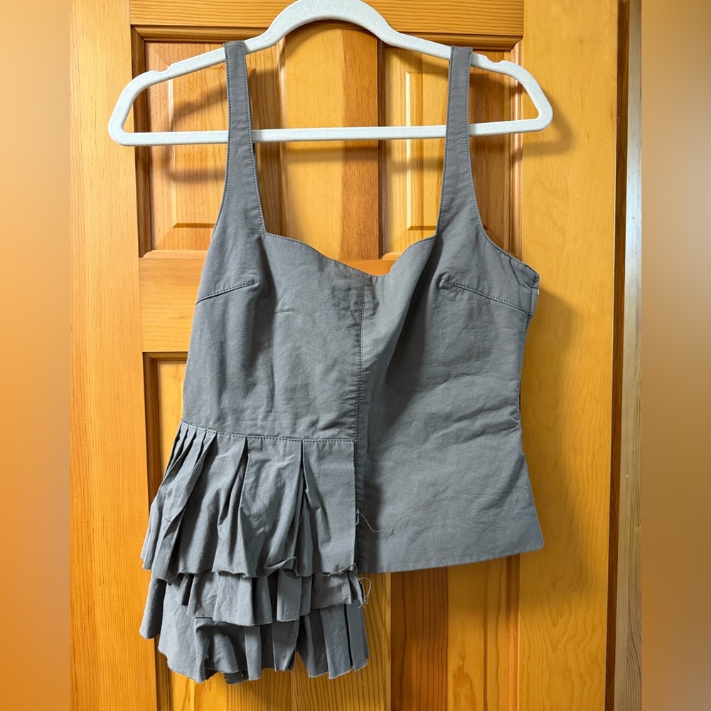 Zara Taupe Sleeveless Asymmetrical Tank